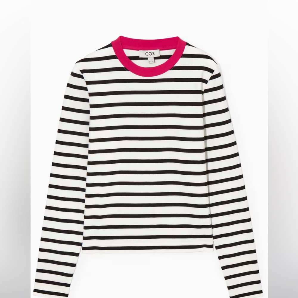 Striped Black and White Long Sleeve Top